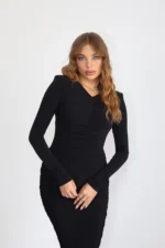 ⁦Luna dress black⁩ – תמונה ⁦4⁩