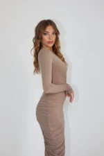⁦Luna dress moka⁩ – תמונה ⁦3⁩
