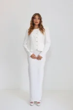 Boutonne suit white