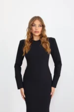 ⁦Fiocco dress black&white⁩ – תמונה ⁦3⁩