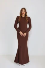 ⁦Fiocco dress brown⁩ – תמונה ⁦2⁩