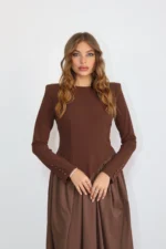 Trian dress brown