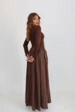 ⁦Trian dress brown⁩ – תמונה ⁦2⁩